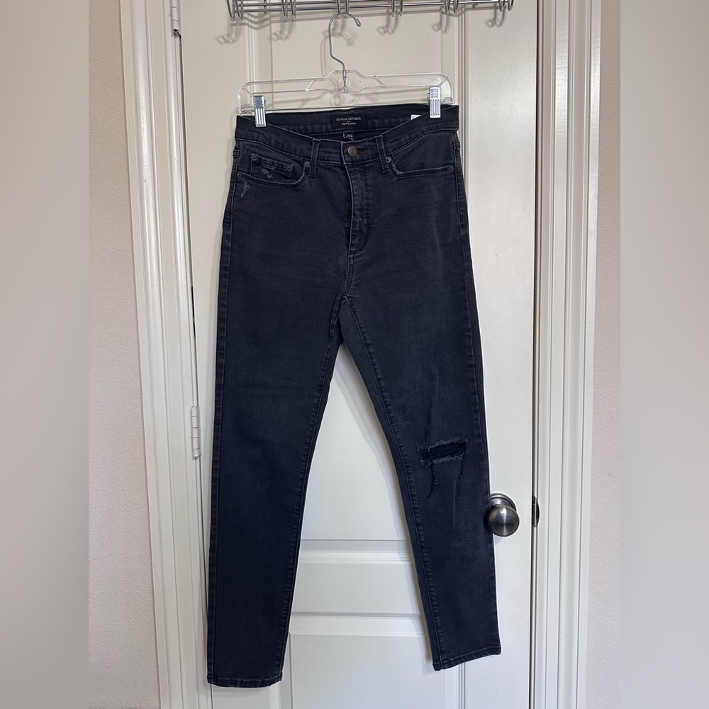 Banana Republic black high rise Skinny Jeans